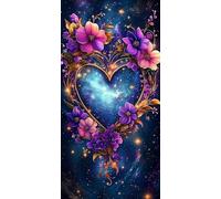 Amore Diamond Painting Kit Completo, Diamond Painting Bambini Fiori, 5D Diamantini Crystal Art Strass Ricamo a Punto Croce, DIY Disegni con Perline da Attaccare, Decor per Casa Regali 50x90cm C5-195