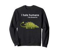 Amore Dinosauro io odio Persone autismo Nerd Dino Felpa
