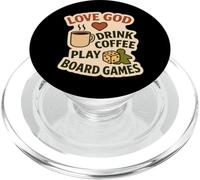 Amore Dio Bere Caffè Gioca Giochi da Tavolo Amante Retro Vintage PopSockets PopGrip per MagSafe