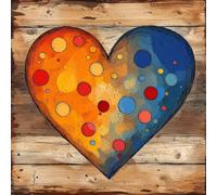 amore Dipingere Con I Numeri Adulti, Kit Lavoretti Creativi Per Bambini, blu Fai Da Te Paint By Numbers creart Kits, Con Tela, Colori Acrilici, Pennelli, Regalo Donna, Senza Cornice 100x100cm 3-13