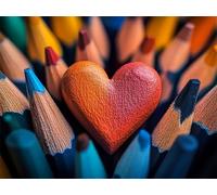 Amore Dipingere con i Numeri Matita Dipingere con i Numeri Adulti Bambini, DIY Olio Painting by Numbers Kit, Vernice Acrilica Pennelli Decora la Casa Ragazze Regalo 30x50cm (Senza Cornice) E1-1732