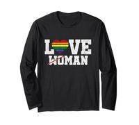 Amore Donna Divertente Orgoglio LGBTQ Orgoglioso Alleato Arcobaleno Queer LGBT Maglia a Manica