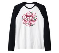Amore e Basilico Italian Love Basilico Food Lover Maglia con Maniche Raglan