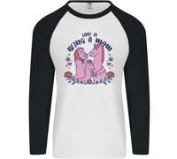 Amore È Being A Mamma Divertente Cavallo Uomo L/S Baseball T-Shirt