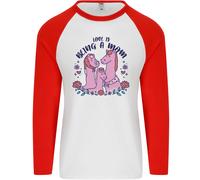 Amore È Being A Mamma Divertente Cavallo Uomo L/S Baseball T-Shirt