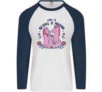 Amore È Being A Mamma Divertente Cavallo Uomo L/S Baseball T-Shirt