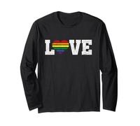 Amore e uguaglianza | Orgoglio LGBTQ | Orgoglioso alleato Rainbow Queer Maglia a Manica