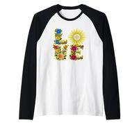 Amore Eucaristia Cattolici Sacra Comunione Floreale Maglia con Maniche Raglan
