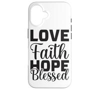 Amore Fede Speranza Benedetto Messaggio Positivo Custodia per iPhone 16