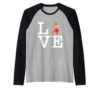 Amore Fichi Divertente I Frutta Cibo Cuoco Maglia con Maniche Raglan