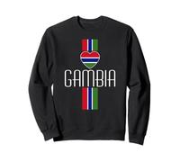 Amore Gambia con la Bandiera Gambis Dentro Un Cuore Gambian Pride Felpa