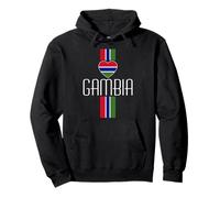 Amore Gambia con la Bandiera Gambis Dentro Un Cuore Gambian Pride Felpa con Cappuccio