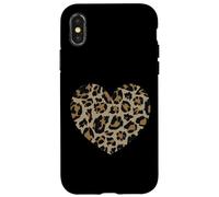 Amore Ghepardo Leopardo Stampa Cuore San Valentino Ragazze Donne Custodia per iPhone X/XS