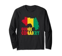 Amore Guinea Guinée Conakry con Bandiera Guinéen Mappa Maglia a Manica