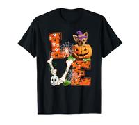 Amore Halloween Chihuahua Costume Strega Zucche Amante Maglietta
