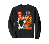 Amore Halloween Pastore Tedesco Costume Strega Zucche Felpa