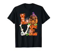Amore Halloween Vizsla Costume Strega Zucche Amante Maglietta