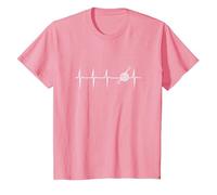 Amore, impulso, Lavoro Manuale - Battito del Cuore a Maglia Maglietta, Bambini, Rosa, 8 Anni