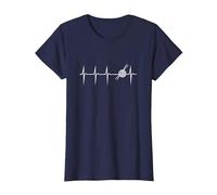 Amore, impulso, Lavoro Manuale - Battito del Cuore a Maglia Maglietta, Donna, Navy, L