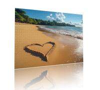 Amore Jigsaw Puzzle Adulti 1314 pezzi Jigsaw Puzzles Classici Arte Impossibili Grandi Dimensioni Spiaggia per Adulti e Ragazzi Divertimento Giochi Rilassamento, Intelligence, Idea Regalo 50x75cm t-1
