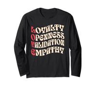 Amore LEALTÀ Convalida Apertura Empatia Groovy Vintage Anni '70 Maglia a Manica