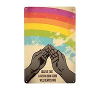 Amore Lgbt Senza Paura Dei Limiti Cartello Decorativo Vintage Poster Metal Decorative Targhe Metallo Per Soggiorno Bar Pub Bagno