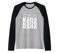 Amore Materno con Design Retro e Messaggio Speciale Maglia con Maniche Raglan