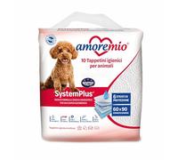 Amore Mio | 10 Tappetini Igienici per Cani, Gatti e Animali Domestici, Super Assorbenti - 1 Confezione da 10 Traversine Cani 60x90 cm