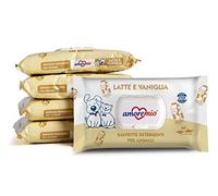 AMORE MIO Mio | 200 Salviette al Latte e Vaniglia Extra Large per Il Manto di Cani, Gatti e Animali Domestici, Disinfettanti e Igienizzanti, 30x20 cm - 5 Confezioni da 40 Salviettine