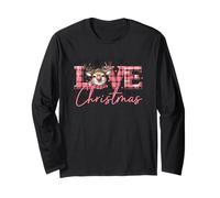 Amore Natale Renna Corna Plaid Fiocchi di Neve Maglia a Manica