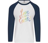 Amore Non È Un Crimine Lgbt Gay Consapevolezza Uomo L/S Baseball T-Shirt