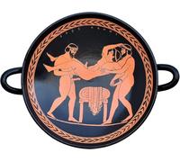 Amore omosessuale Gay Ancient Greco Ceramica Kylix Vaso