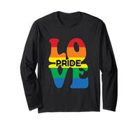 Amore Orgoglio E Uguaglianza LGBTQ Orgoglioso Alleato Arcobaleno Queer LGBT Maglia a Manica