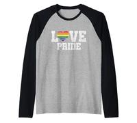 Amore Orgoglio E Uguaglianza LGBTQ Orgoglioso Alleato Arcobaleno Queer LGBT Maglia con Maniche Raglan