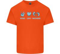 Amore Pace Delfini Mare Life T-Shirt Ragazzi Ragazze
