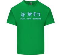 Amore Pace Delfini Mare Life T-Shirt Ragazzi Ragazze