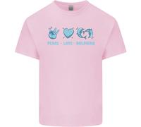 Amore Pace Delfini Mare Life T-Shirt Ragazzi Ragazze