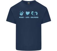 Amore Pace Delfini Mare Life T-Shirt Ragazzi Ragazze
