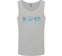 Amore Pace Delfini Uomo Canotta Maglia