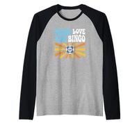 Amore Pace E Giocatore Bingo Hall Maglia con Maniche Raglan