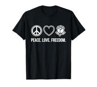 Amore Pace libertà Rosa Bianca Resistenza Maglietta