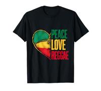 Amore Pace Rasta Reggae Musica Rastafari Roots Giamaicano Maglietta