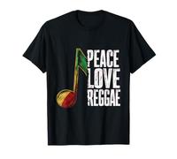 Amore Pace Rasta Reggae Musica Rastafari Roots Giamaicano Maglietta