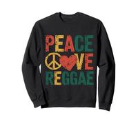 Amore Pace Reggae Musica Rastafari Roots Giamaicano Rasta Felpa