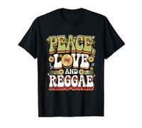 Amore Pace Reggae Musica Rastafari Roots Giamaicano Rasta Maglietta