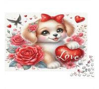 Amore per i cuccioli carini Puzzles 1000 Pezzi Carta riciclata per adulti Puzzle per adulti Gioco educativo per decompressione Regalo divertente per casa 38x26cm/1000pcs