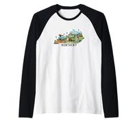Amore per Il Bourbon e la Natura del Kentucky Maglia con Maniche Raglan