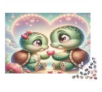 Amore per le tartarughe Puzzle 1000 Pezzi Carta riciclata per adulti Puzzle per adulti Gioco educativo per decompressione Gioco familiare divertente Ottima idea regalo 70x50cm/1000pcs