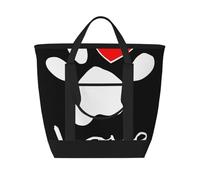 Amore per l'impronta della zampa del cane,Borsa porta pranzo grande capacità isolata per donne e uomini, lavoro, picnic, viaggi