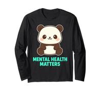 Amore per se stessi con questo adorabile Panda Kawaii Salute Mentale Maglia a Manica